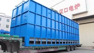 四川客户定制全纤维760KW大型台车式电阻炉